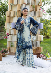 3-PC Unstitched Digital Printed Lawn By Elaf | BLOOMSTELLA
